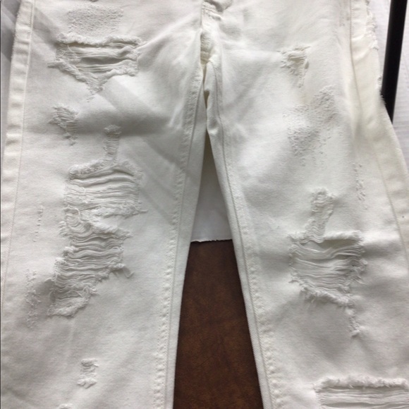 Caffeine women’s white distressed skinny frayed released hemline denim jeans. - Picture 6 of 12